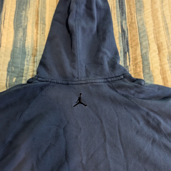 Air Jordan 6 Low “Insignia Blue” x Jordan Flight Brushed Pullover Hoodie Size me - Picture 5 of 6